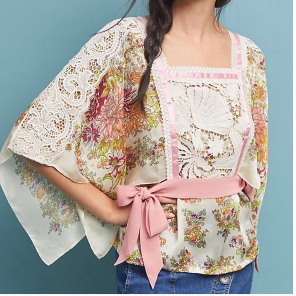 NWT Anthropologie Tiny Begonia Blouse